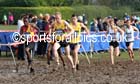 Dan Garbutt (North East) fights his way through the mud during the senior mens Inter Counties Cross Country, Cofton Park, Birmingham. Photo: David T. Hewitson/Sports for All Pics